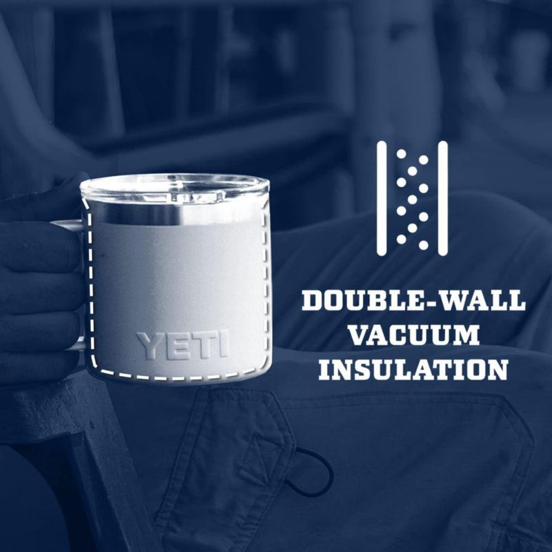 Taza YETI Rambler de espuma marina de acero inoxidable con aislamiento al vacío de 400 ml