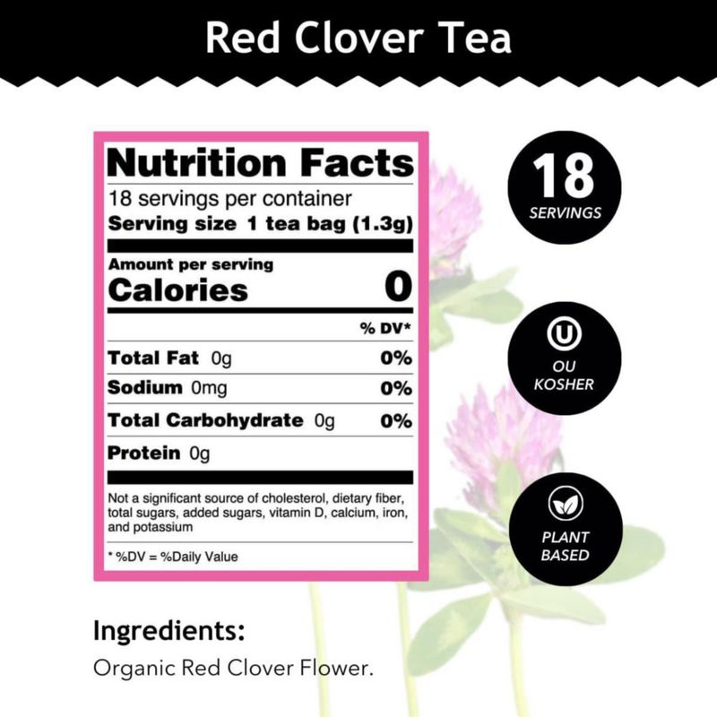 Buddha Teas Té de Trébol Rojo Orgánico - 18 bolsas