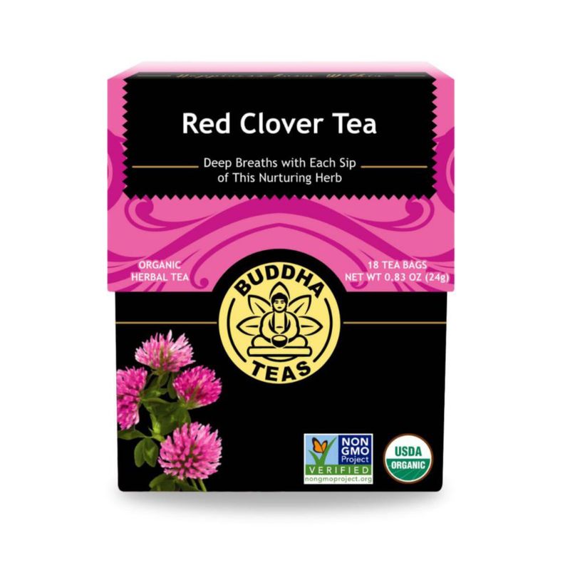 Buddha Teas Té de Trébol Rojo Orgánico - 18 bolsas