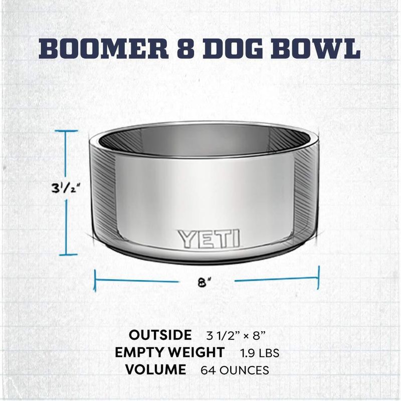 Cuenco para perros YETI Boomer 8 de acero inoxidable antideslizante 19 L