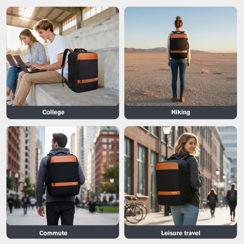 Mochila Bymontin 35L para viaje con laptop – Aprobada para vuelo