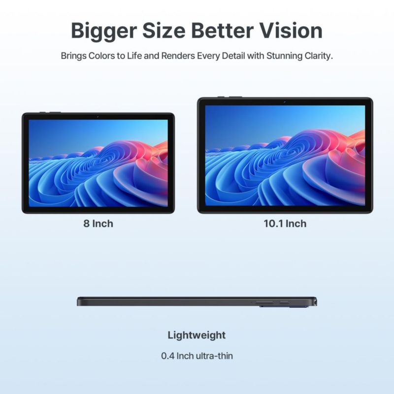 Tableta MEIZE 25 cm 12 GB+64 GB Android 16 2‑en‑1