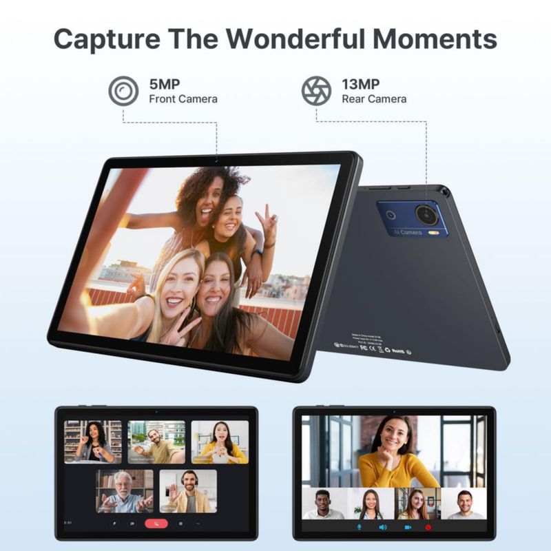 Tableta MEIZE 25 cm 12 GB+64 GB Android 16 2‑en‑1