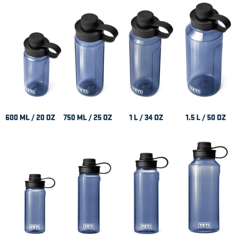 Botella de agua Yeti Yonder Big Wave Blue de 1 l/1000 ml con tapa de amarre