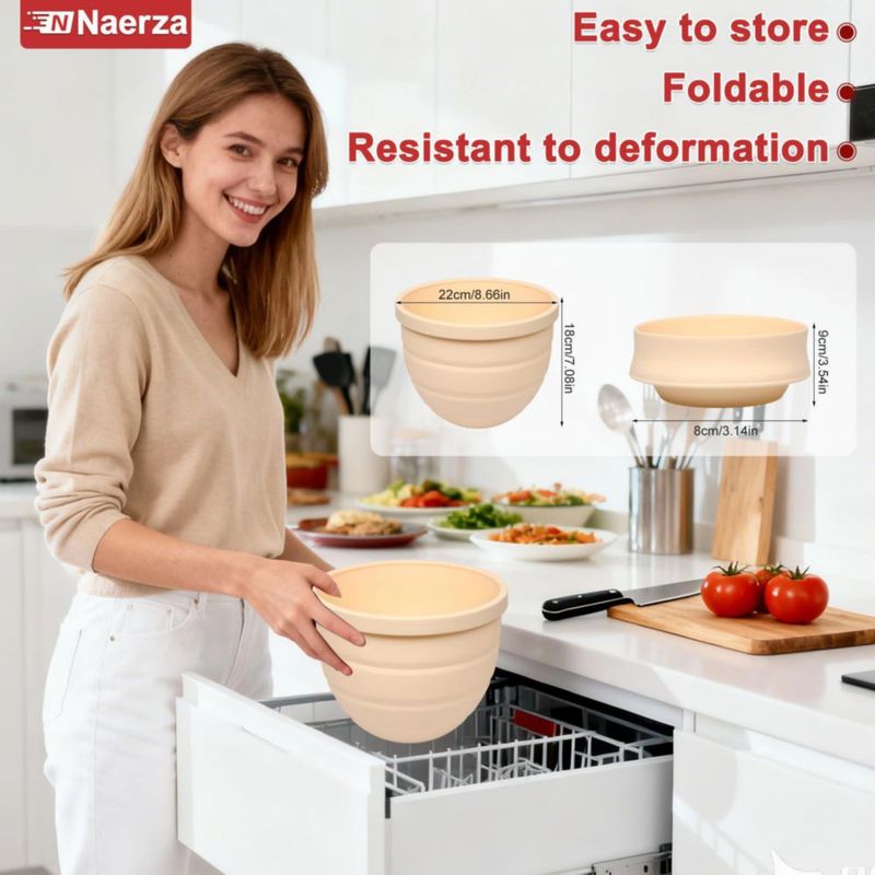 Paquete de 3 Insertos Plegables para Cuenco Naerza Resistente al Calor y al Frío