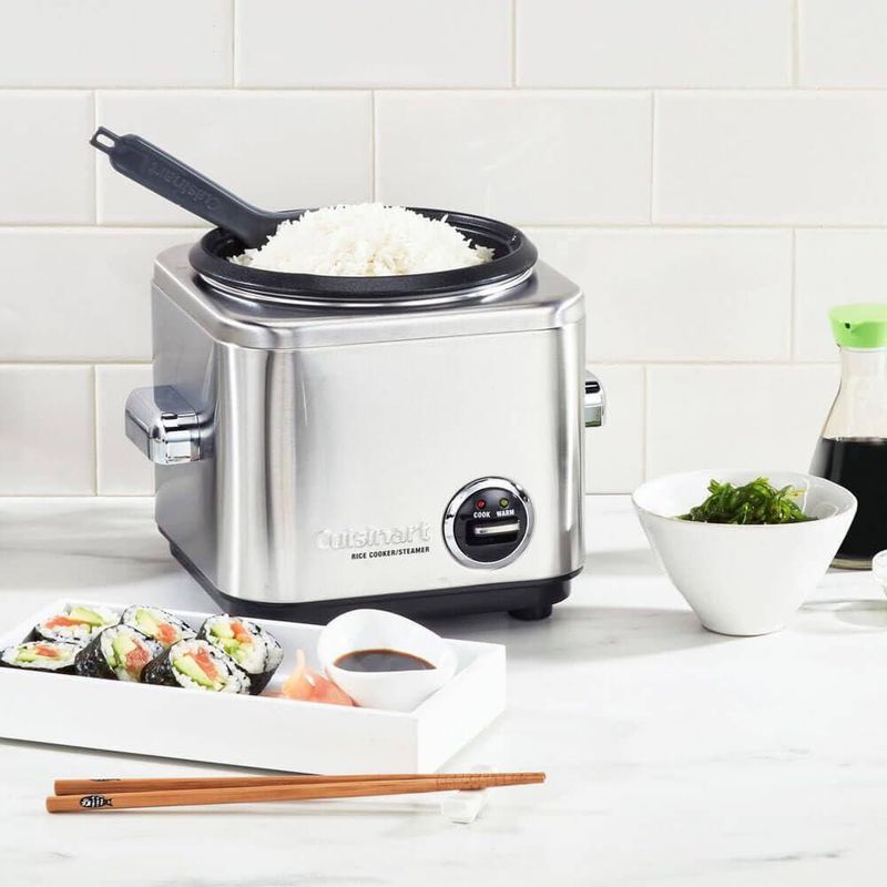 Arrocera Cuisinart CRC400 de 4 tazas de acero inoxidable