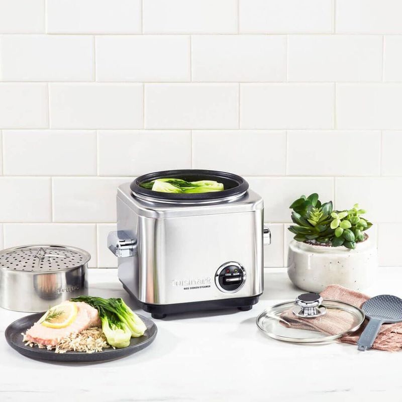 Arrocera Cuisinart CRC400 de 4 tazas de acero inoxidable