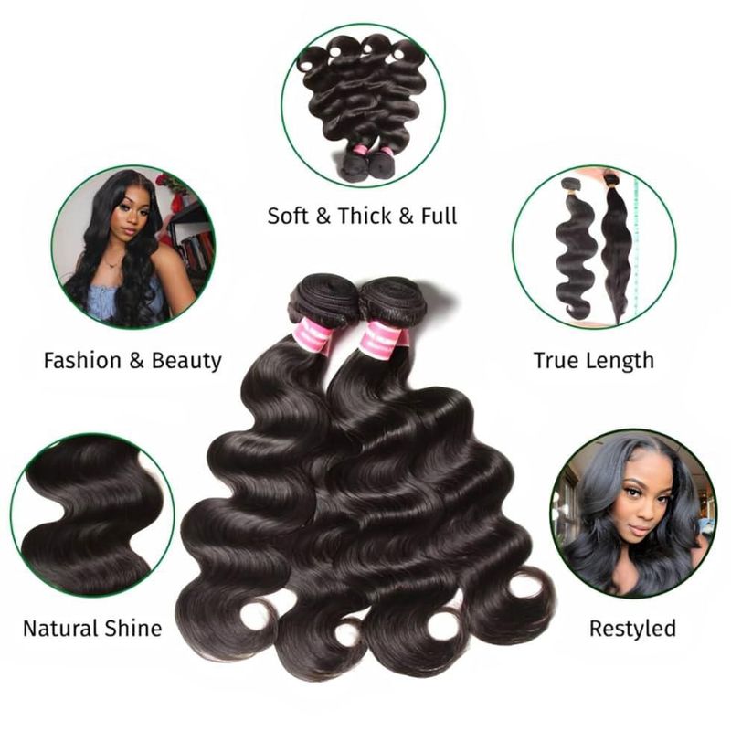 Extensión de cabello UNICE 3 paquetes 38 cm‑46 cm color natural