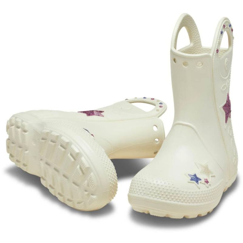 Botas de lluvia Crocs Kids Handle It blanco talla 10 (niño pequeño)