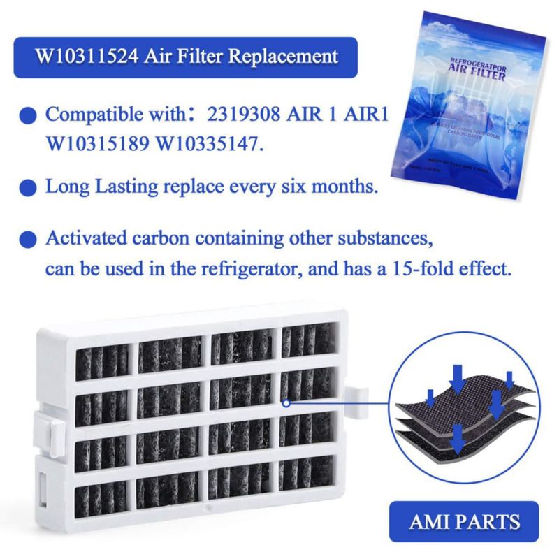 Filtro de aire AMI PARTS W10311524 y W10346771A - Pack de 2