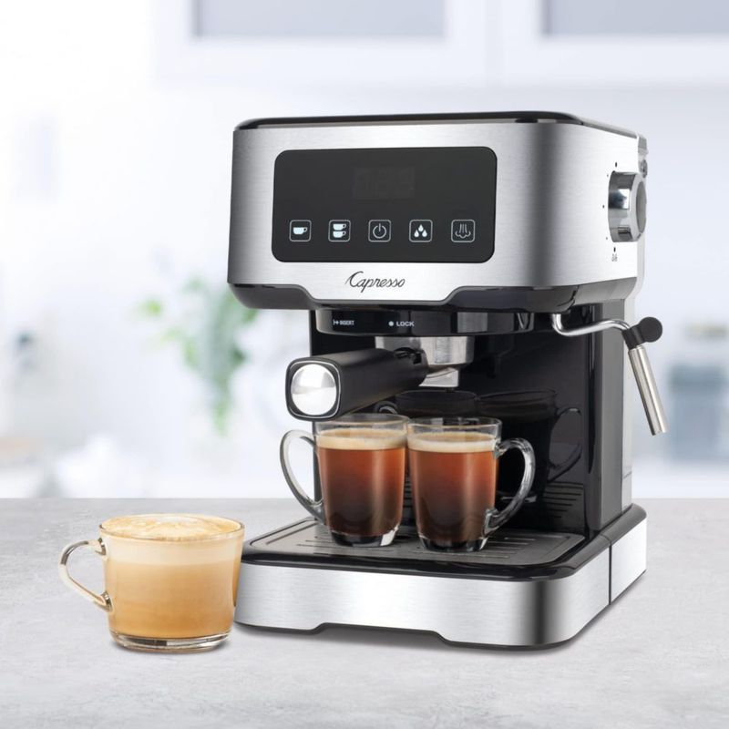 Máquina de espresso Capresso Café TS con pantalla táctil 15 L color plateado
