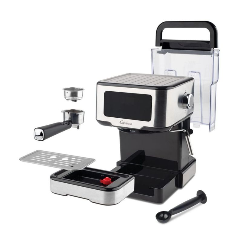 Máquina de espresso Capresso Café TS con pantalla táctil 15 L color plateado