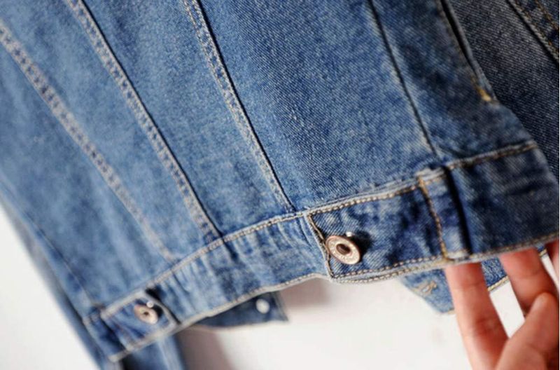 Chaqueta Vaquera Kedera sin Cuello de Manga Larga
