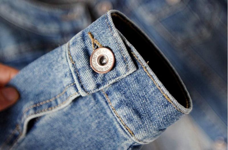 Chaqueta Vaquera Kedera sin Cuello de Manga Larga