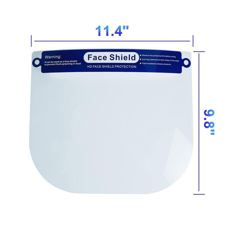 Visor Facial ANDX 28x24 cm Paquete de 200 Anti-empañante