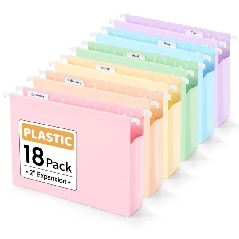 Carpeta de archivo Sooez tamaño carta con expansión de 5 cm – paquete de 18