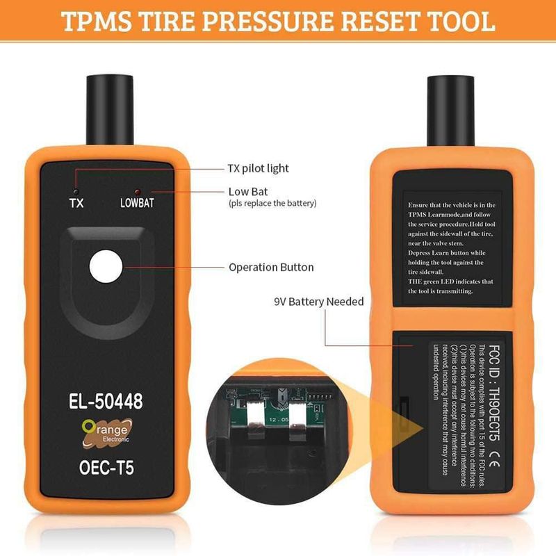 Herramienta TPMS AMZSEA EL-50448 para reinicio de sensores GM 2006‑2026