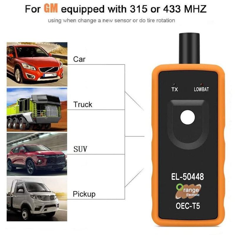 Herramienta TPMS AMZSEA EL-50448 para reinicio de sensores GM 2006‑2026