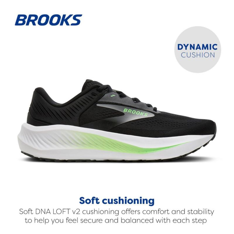 Zapatilla de running Brooks Anthem 8 para hombre negra/gris/verde 29 cm