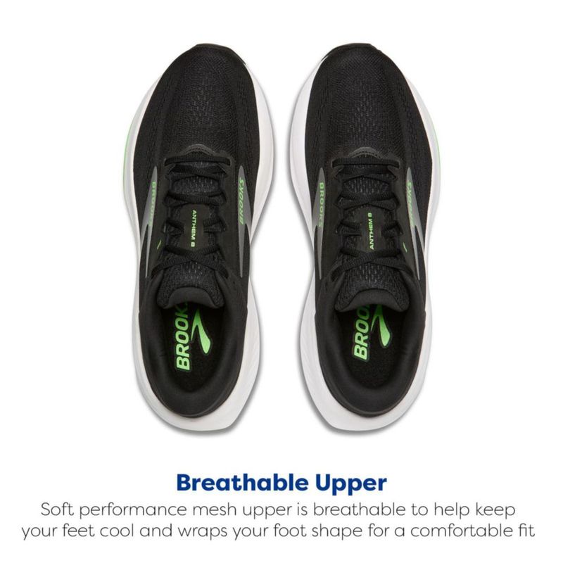 Zapatilla de running Brooks Anthem 8 para hombre negra/gris/verde 29 cm