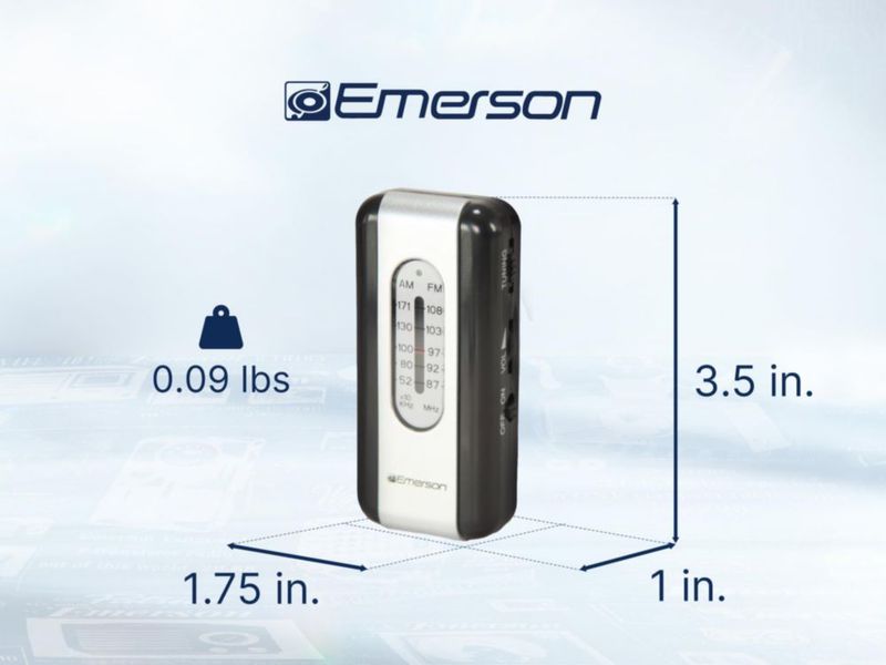 Radio Portátil Emerson ER-7002 AM/FM con Audífonos y Bocina