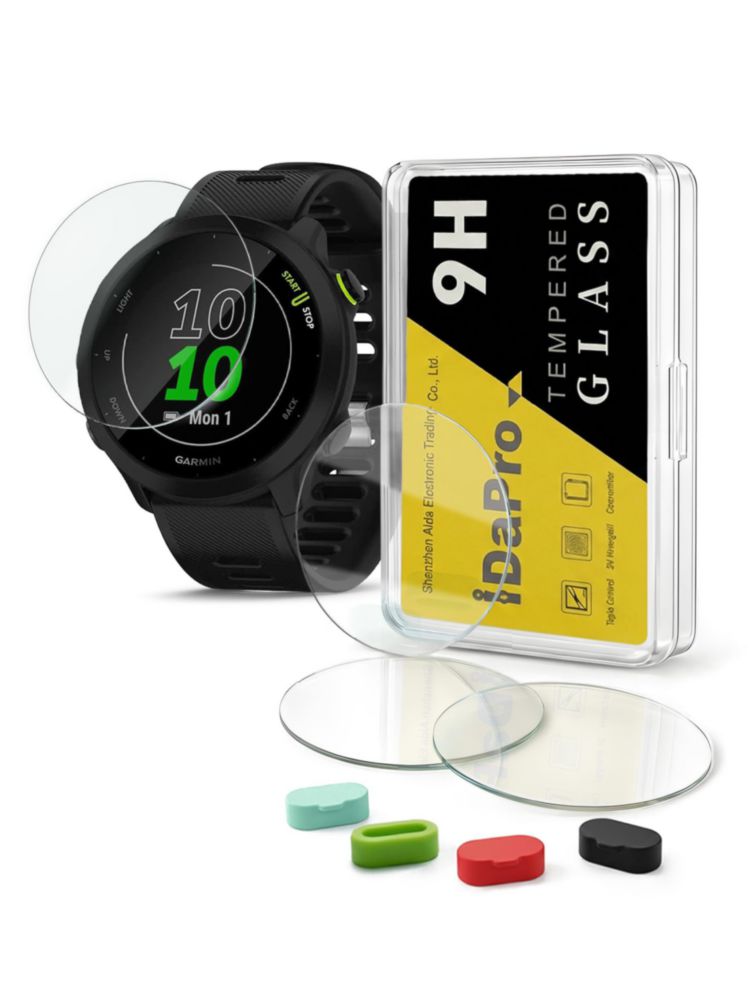 Protector de pantalla iDaPro Garmin 45/55/45S [4 uds.] + Tapones