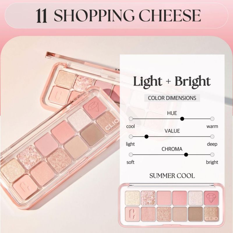 Paleta de Sombras para Ojos CLIO PROFESSIONAL 12 tonos mate y brillo