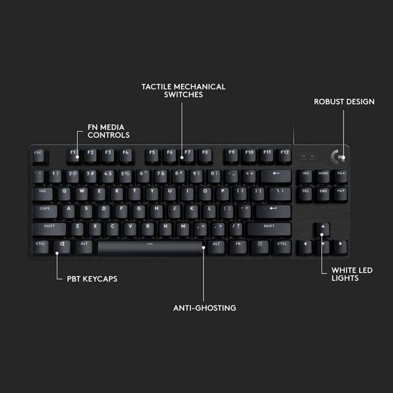 Teclado mecánico para juegos Logitech G413 TKL SE negro