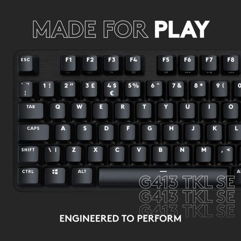 Teclado mecánico para juegos Logitech G413 TKL SE negro