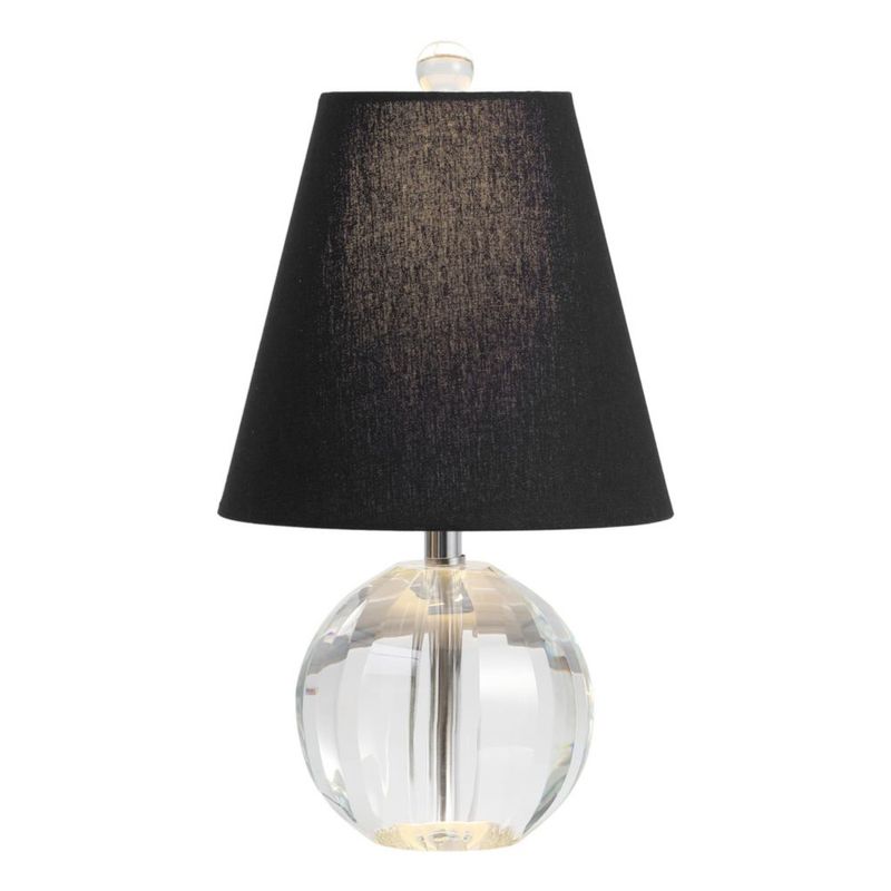 Lámpara de mesa JONATHAN Y 41 cm Cristal LED Transparente/Negra