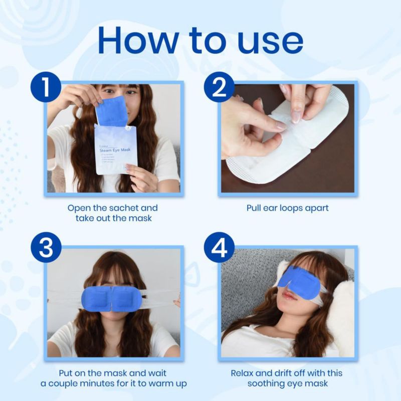 Mascarilla de Vapor Calentada LANNA Desechable - 10 unidades 120 minutos