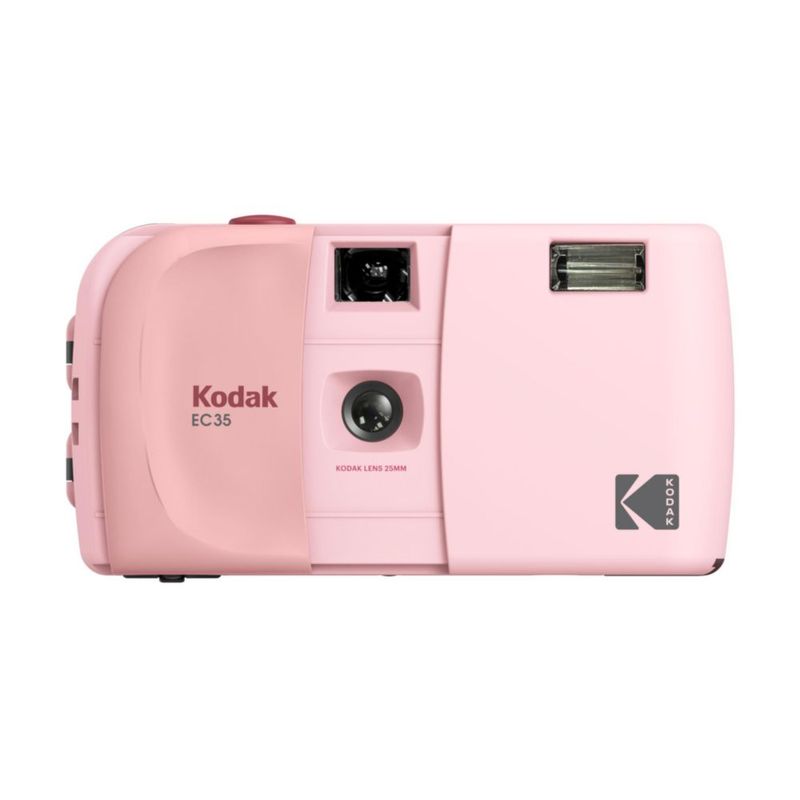 Cámara de película KODAK EC35 35 mm rosa pastel con flash