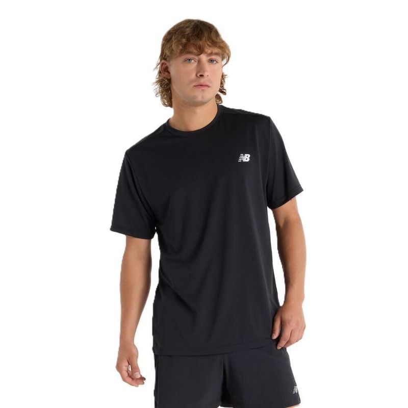 Camiseta New Balance deportiva de manga corta negra talla grande