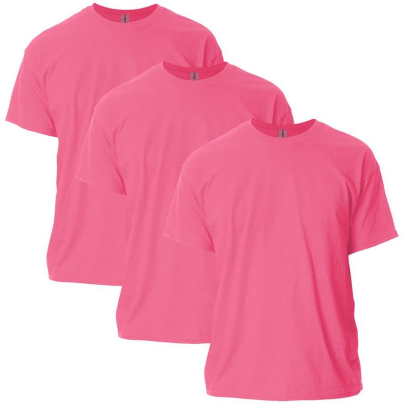 Camiseta Gildan G2000 Rosa Seguridad 3‑piezas Talla 2XL