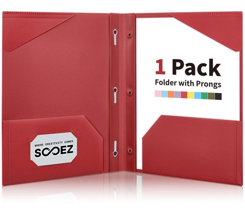 Carpeta de archivo Sooez de 2 bolsillos con ganchos