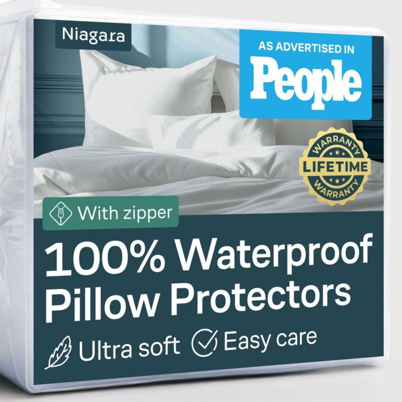 Protectores impermeables para almohada Niagara 51 × 66 cm paquete de 12