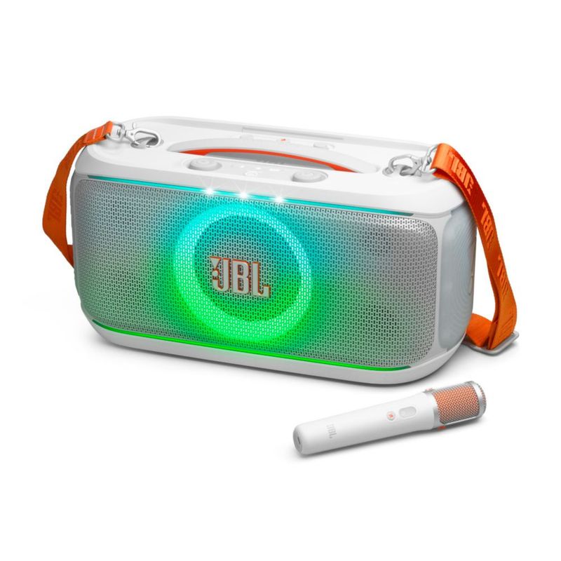 Parlante portátil JBL PartyBox On-The-Go 2 con micrófono inalámbrico