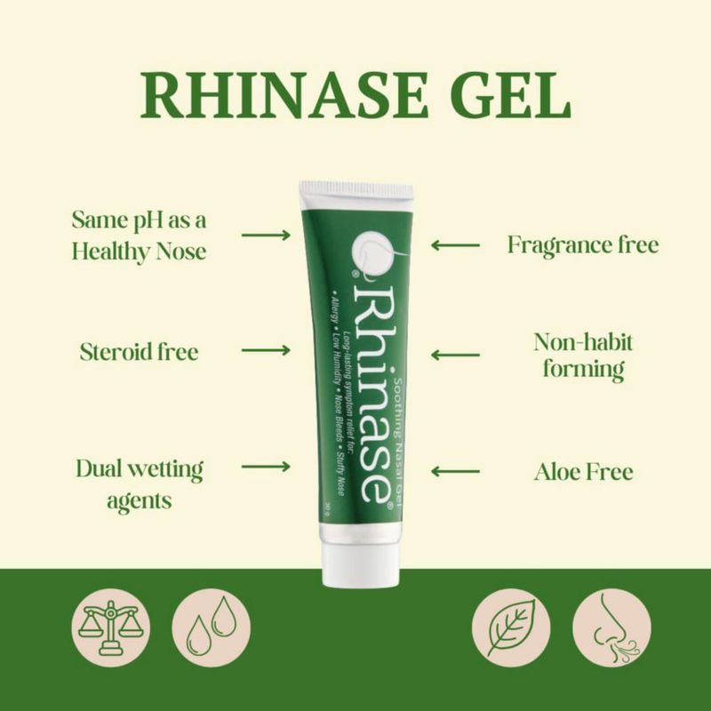 Gel Nasal Rhinase 3×30 g – Alergias Sangrados Nasales y Sequedad