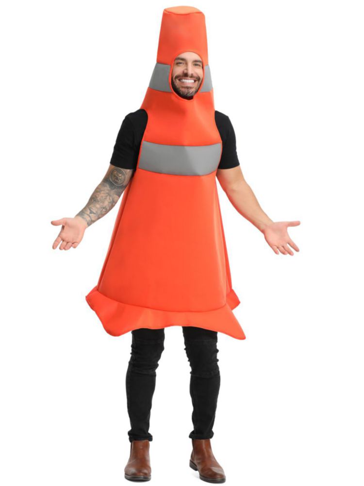 Disfraz de Cono de Construcción Seasons Adulto XL