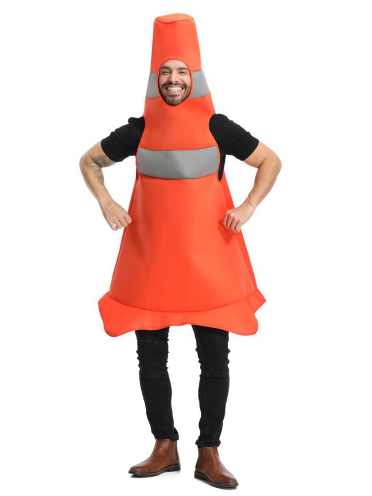 Disfraz de Cono de Construcción Seasons Adulto XL