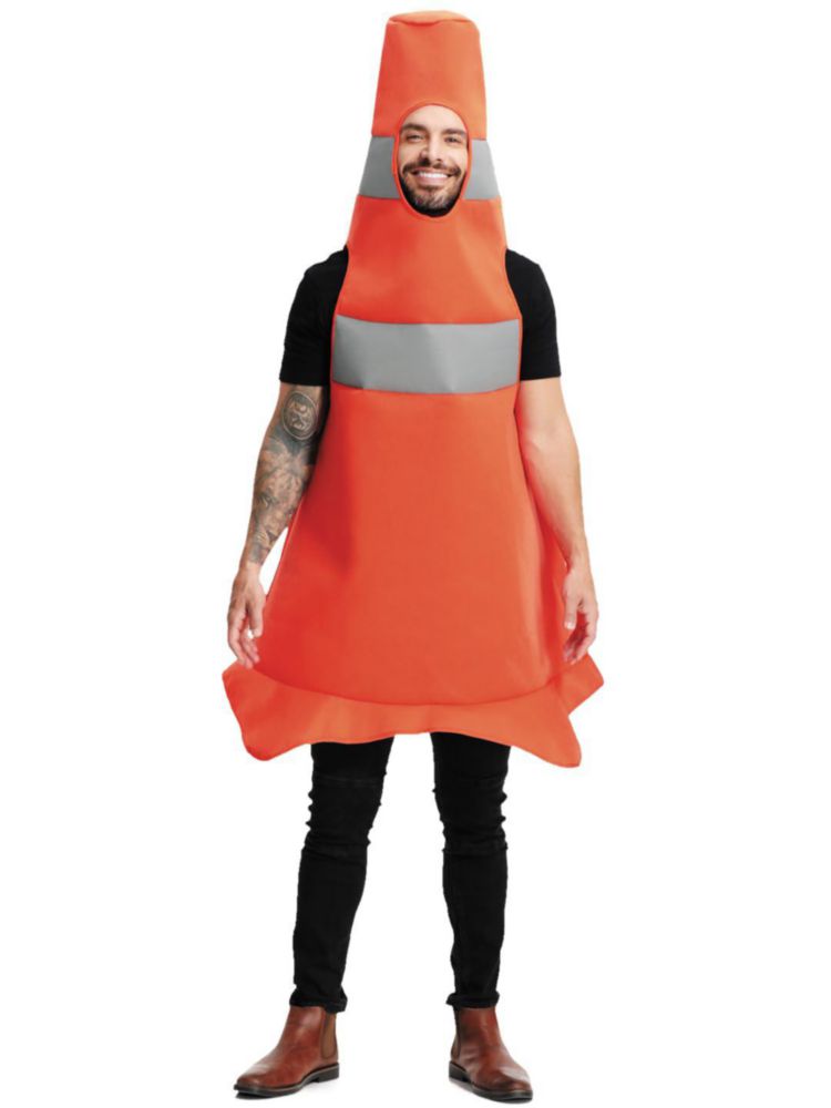 Disfraz de Cono de Construcción Seasons Adulto XL