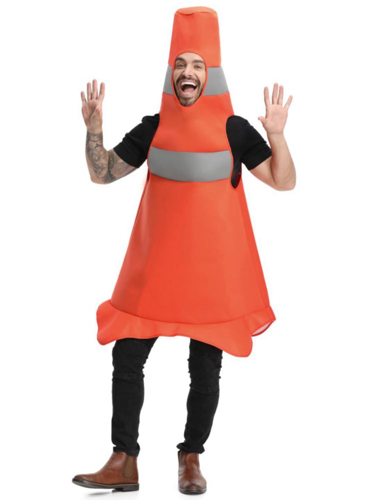 Disfraz de Cono de Construcción Seasons Adulto XL