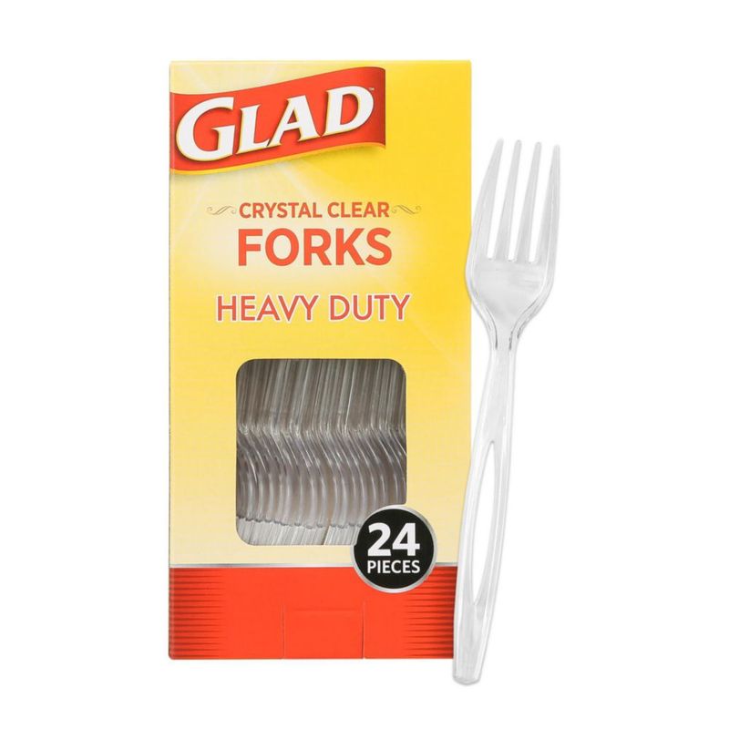 Tenedor Glad 24 unidades (12 paquetes) resistente y transparente