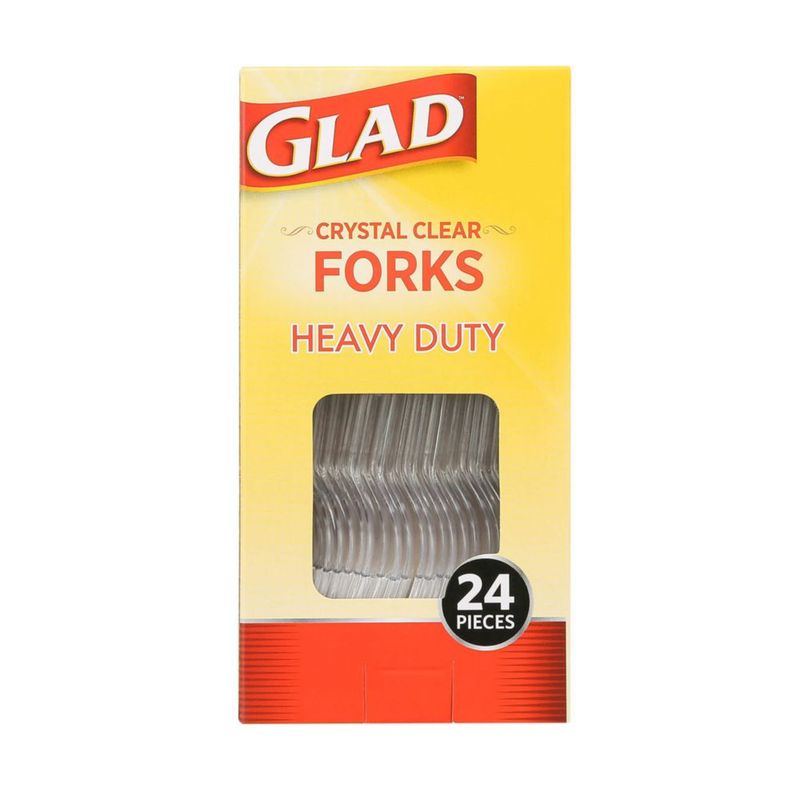 Tenedor Glad 24 unidades (12 paquetes) resistente y transparente