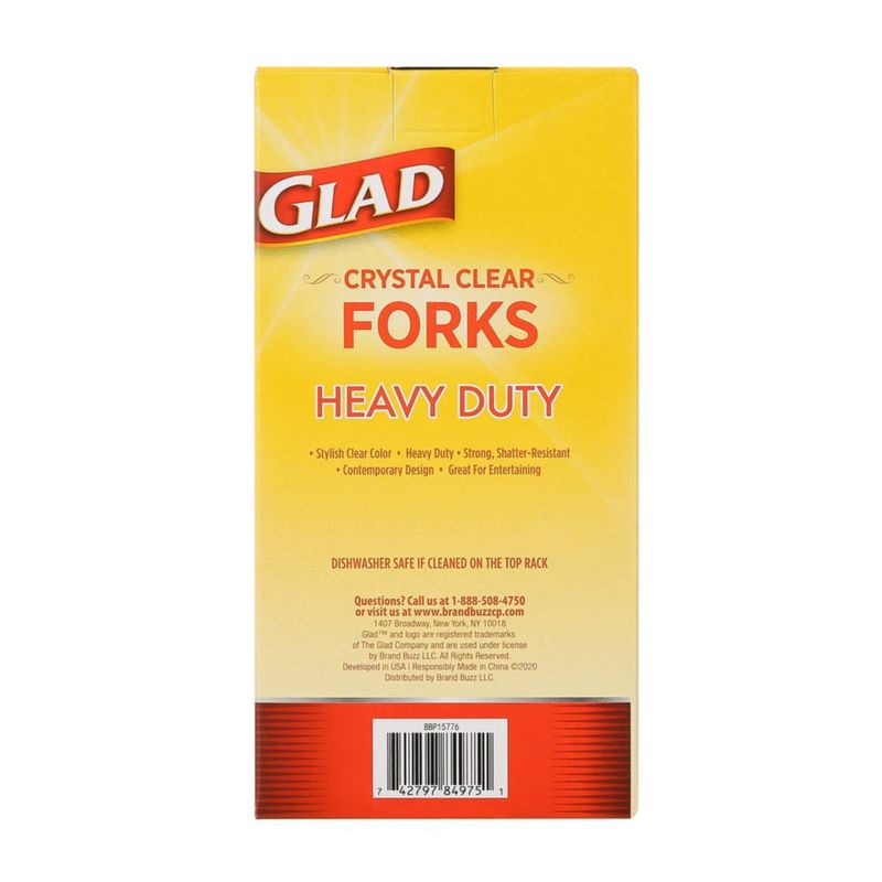 Tenedor Glad 24 unidades (12 paquetes) resistente y transparente