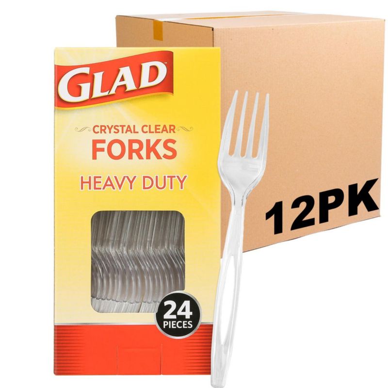 Tenedor Glad 24 unidades (12 paquetes) resistente y transparente