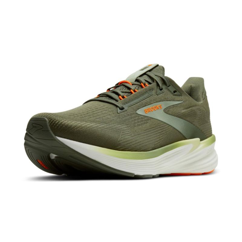 Zapatilla de running Brooks Revel 8 Oliva/Té/Naranja 13M