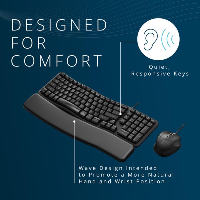 Set de teclado y ratón Kensington KM620-W con cable USB-C