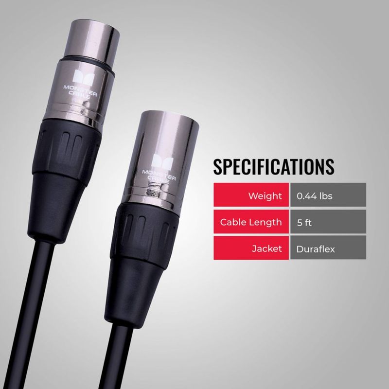 Cable de micrófono Monster Prolink Classic 15 m plateado XLR