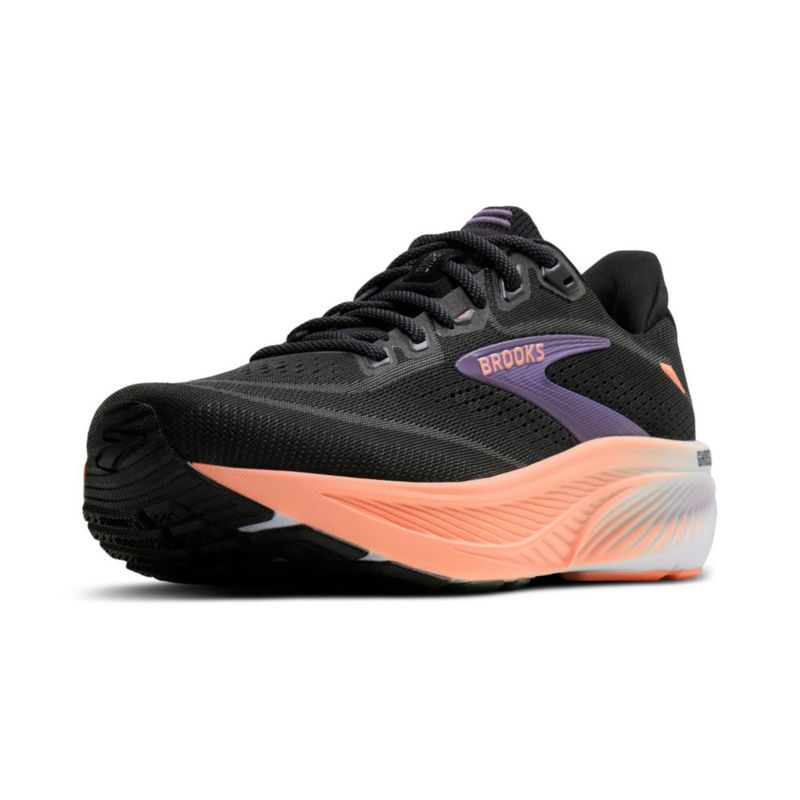 Zapatilla de running Brooks Ghost 18 Negro/Uva oscuro/Durazno Talla 10 (mediana)